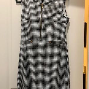 NWT Houndstooth Sleeveless Bodycon Above Knee Womens Dress Size L